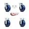 Service Caster 6 Inch Solid Polyurethane Caster Set with Roller Bearings 2 Swivel Lock 2 Rigid SCC-30CS620-SPUR-BSL-2-R-2 - alternate 5